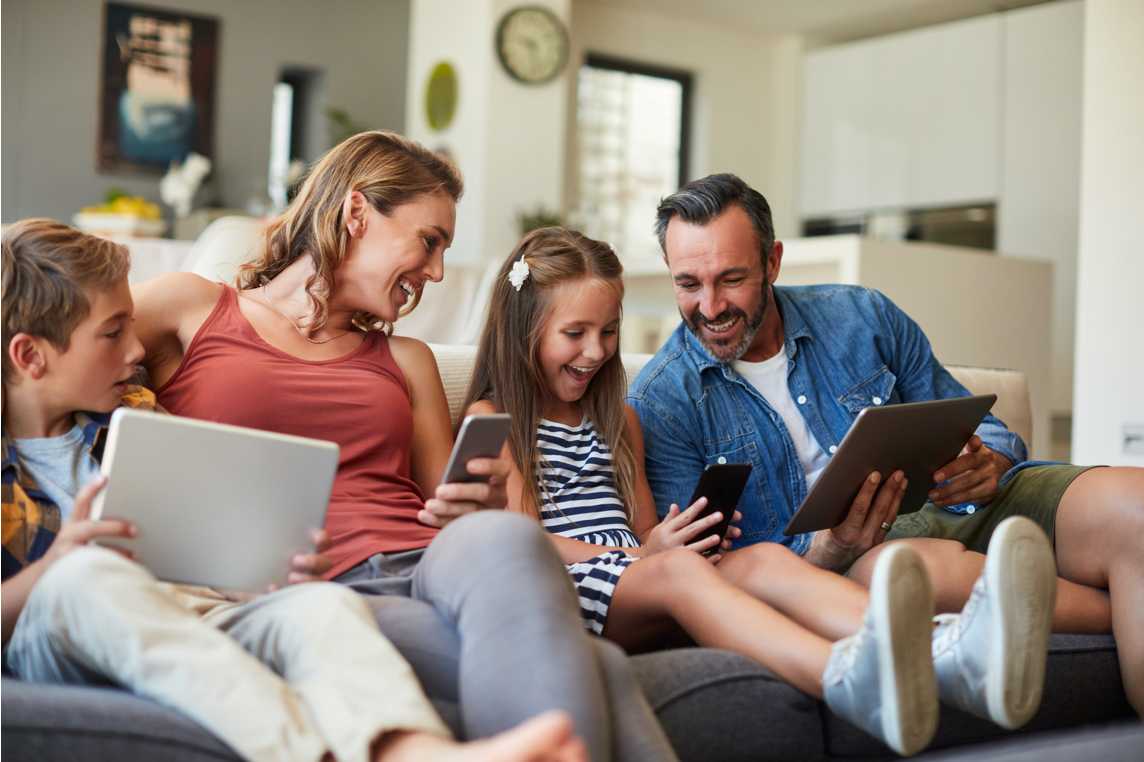Family On Couch